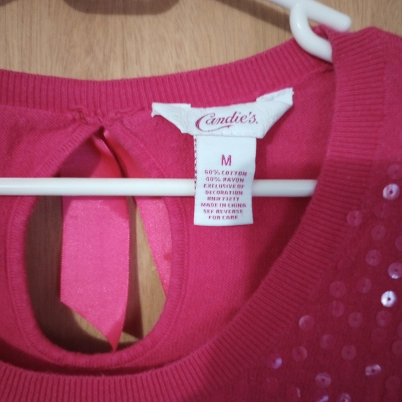 Women's sequin 3/4 sleeve sweater - Picture 3 of 3